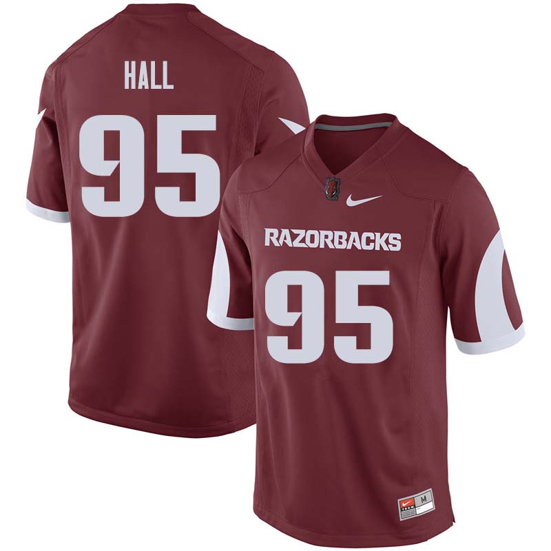 Men #95 Jake Hall Arkansas Razorback College Football Jerseys Sale-Cardinal - Click Image to Close